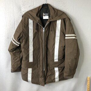 Vintage Butwin Jacket Mens 42 Brown Reflective Hooded Parka Allied 70s